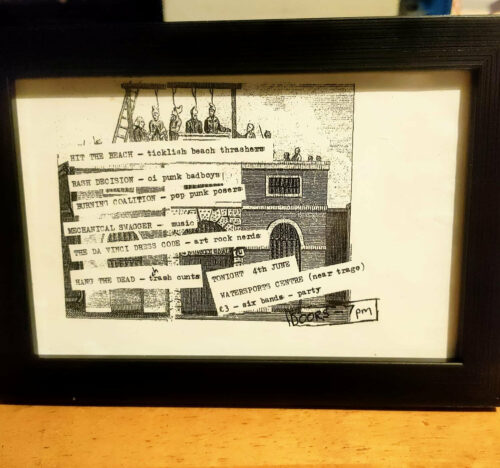 A Poster from an early gig put on by Dave Decision (photo by Dave Decision)